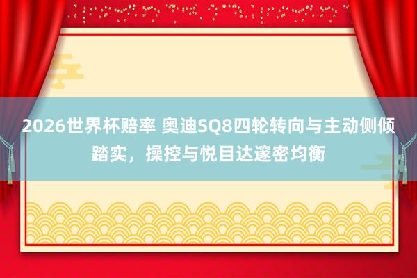 2026世界杯赔率 奥迪SQ8四轮转向与主动侧倾踏实,操控与悦目达邃密均衡