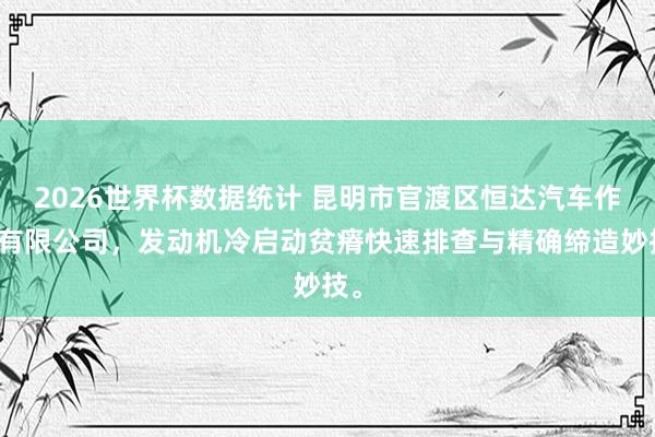2026世界杯数据统计 昆明市官渡区恒达汽车作事有限公司，发动机冷启动贫瘠快速排查与精确缔造妙技。
