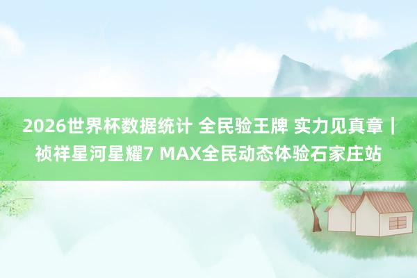 2026世界杯数据统计 全民验王牌 实力见真章｜祯祥星河星耀7 MAX全民动态体验石家庄站