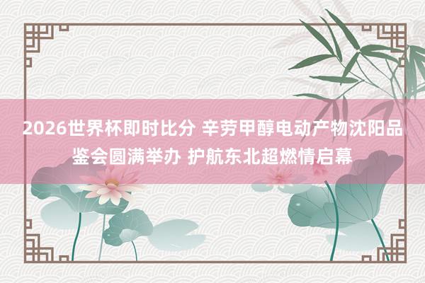 2026世界杯即时比分 辛劳甲醇电动产物沈阳品鉴会圆满举办 护航东北超燃情启幕