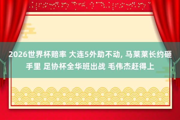 2026世界杯赔率 大连5外助不动, 马莱莱长约砸手里 足协杯全华班出战 毛伟杰赶得上