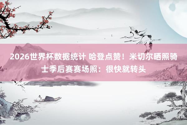 2026世界杯数据统计 哈登点赞！米切尔晒照骑士季后赛赛场照：很快就转头